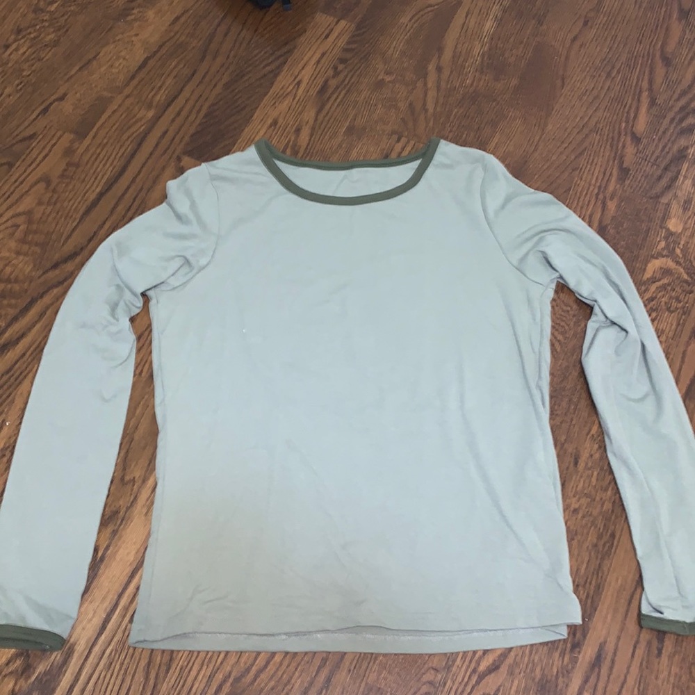 Long Sleeve Green T shirt